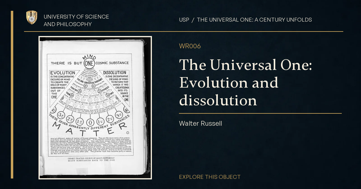 The Universal One: Evolution and dissolution