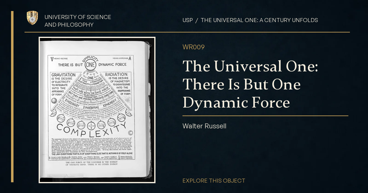 The Universal One: There Is But One Dynamic Force