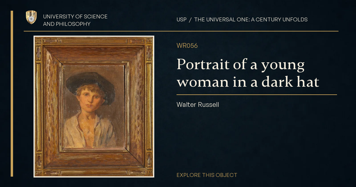 Portrait of a young woman in a dark hat