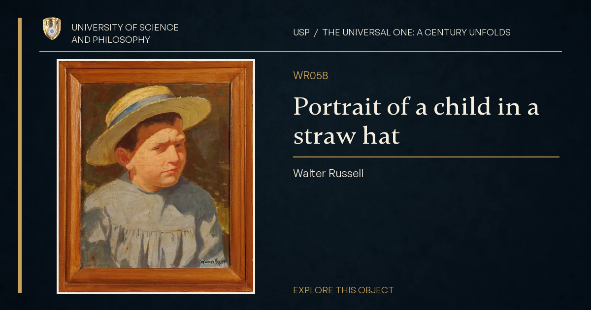 Portrait of a child in a straw hat