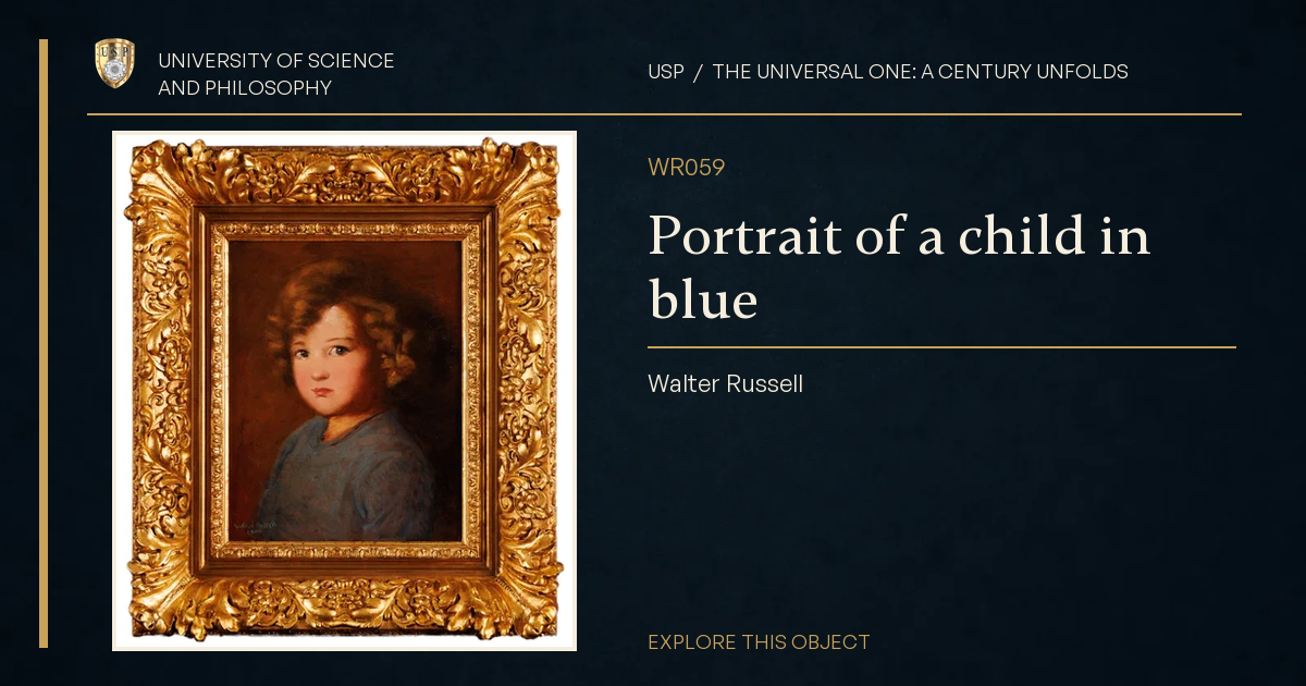 Portrait of a child in blue