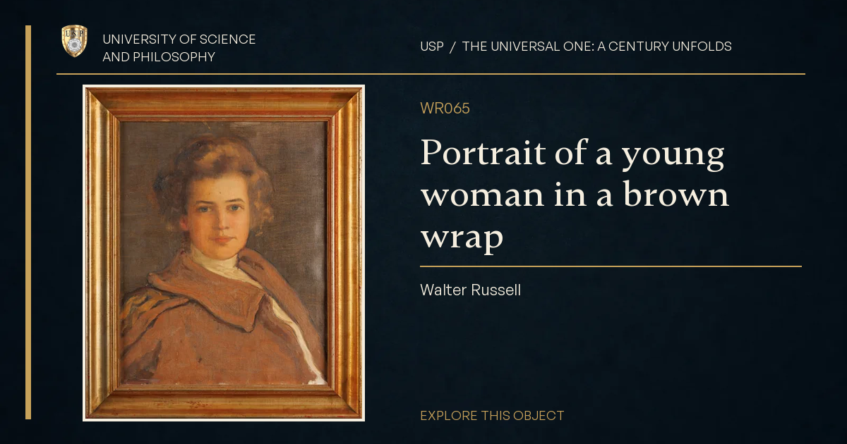 Portrait of a young woman in a brown wrap
