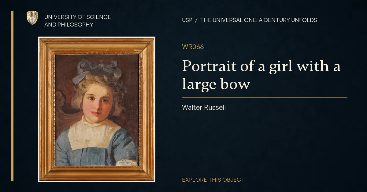 Portrait of a girl with a large bow