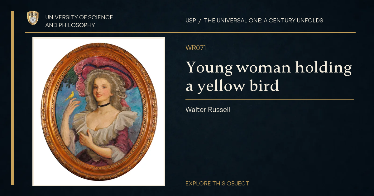 Young woman holding a yellow bird