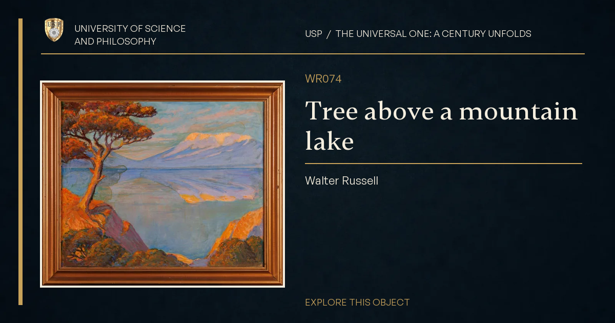 Tree above a mountain lake