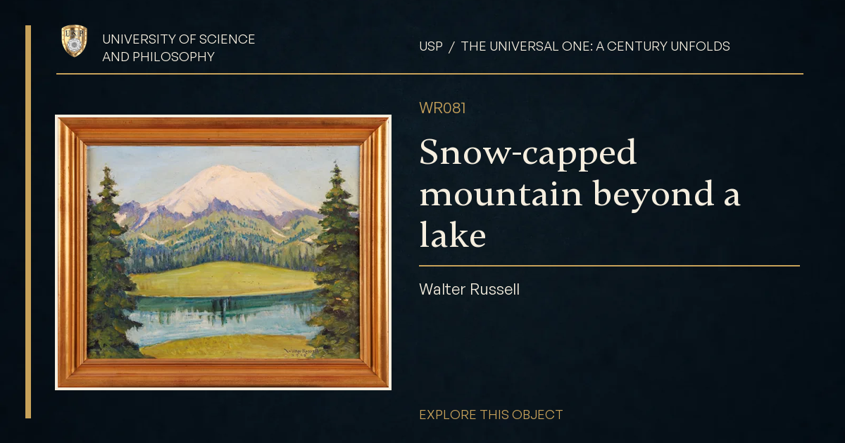 Snow-capped mountain beyond a lake