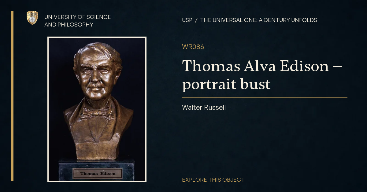 Thomas Alva Edison — portrait bust