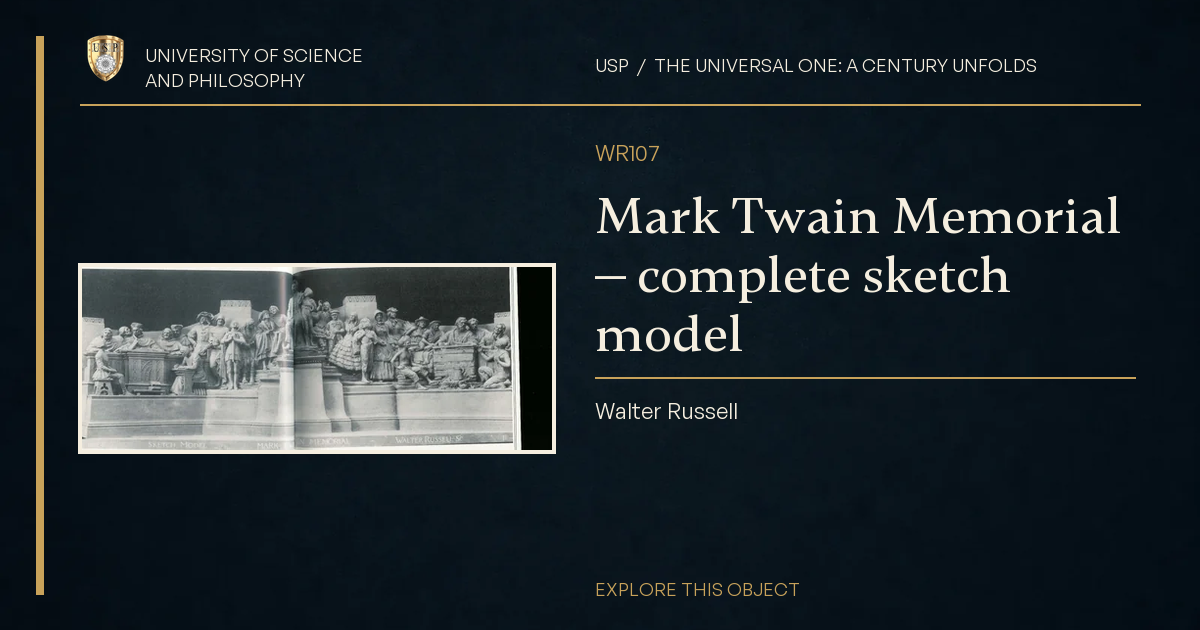 Mark Twain Memorial — complete sketch model